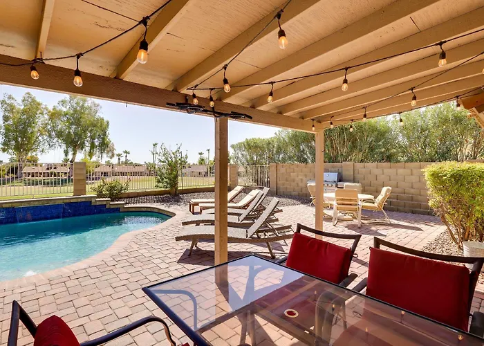 Сasa de vacaciones Pool Table, Golf Course View! Desert Oasis